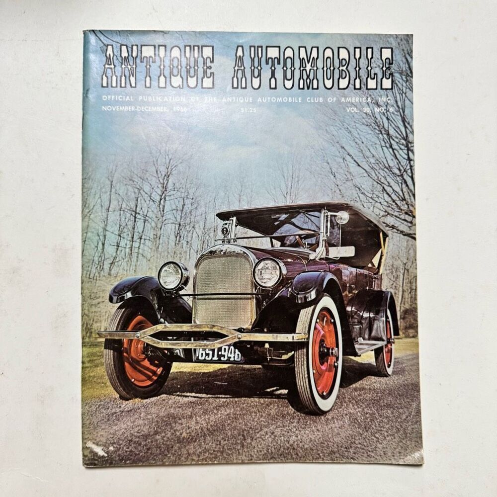 Antique Automobile 1966 Magazine November -December Volume 30 Issue 6